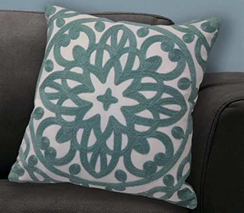 Alysheer Embroidered Decorative Throw Pillow Cover 18x18 inch - Image 2