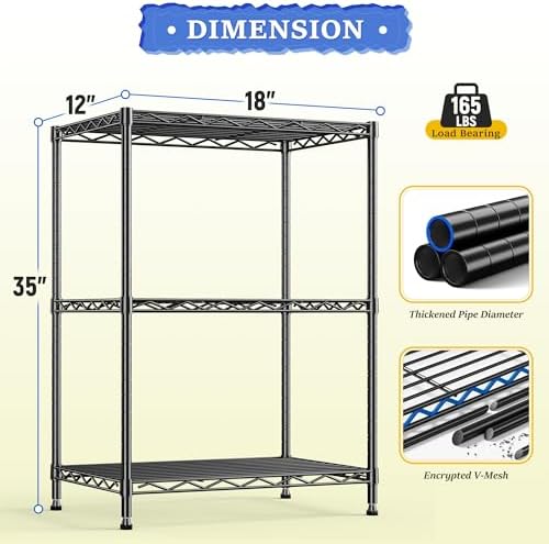 DurayLoly 3-Tier Narrow Shelf Adjustable Storage Rack - Image 3