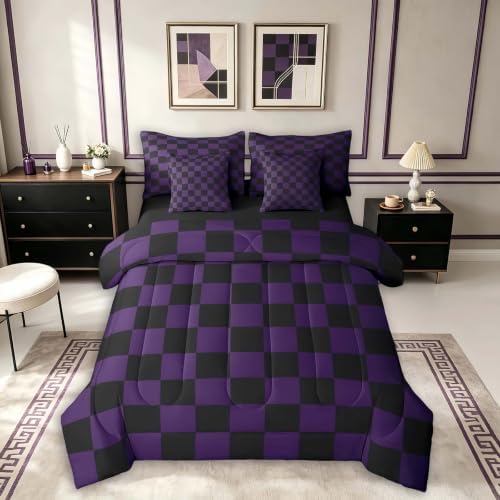 Feelyou Checkered King Comforter Set by Feelyou