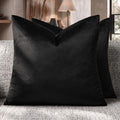 GIGIZAZA Black Velvet Pillow Covers 20x20 Decorative Pillows Pack of 2 by GIGIZAZAFocusingonhomedecoration