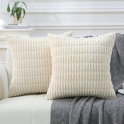 2 Pack Corduroy Decorative Throw Pillow by WHATWEARS