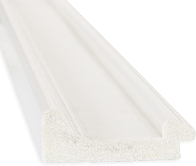 Amanti Art White Bathroom Mirror for Over Sink, 26x22 Ridge White Rectangle Vanity Mirror, Small Traditional Frame, Hangs Horizonally and Vertically, Bathroom Wall Decor, Beveled Edge from WI, USA