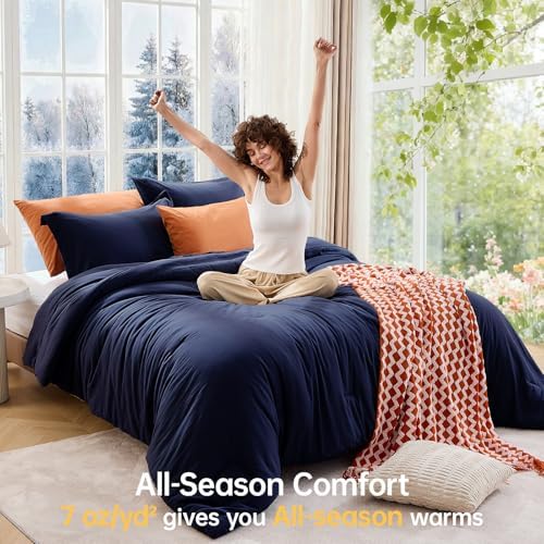 MUXHOMO Oversized Queen Comforter Set, 3-PC All-Season Bedding - Image 4