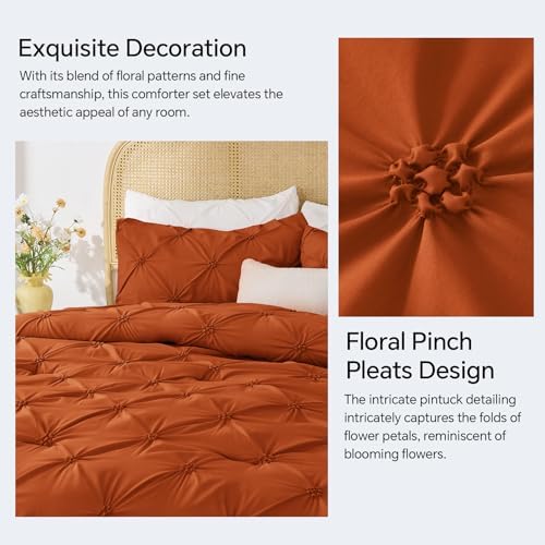 BEDELITE King Comforter Set Burnt Orange, Fluffy & Soft Comforter - Image 4
