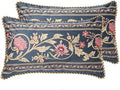 patdrea Designer Velvet Vintage Lumbar Pillow Cover by Welcometopatdrea