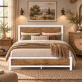 IMMERSTABLE Queen Metal Bed Frame with Industrial Headboard by IMMERSTABLE