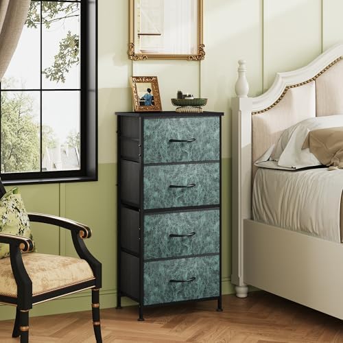 WLIVE Small Dresser Nightstand for Bedroom, 4 Drawers, Vintage Green - Image 2