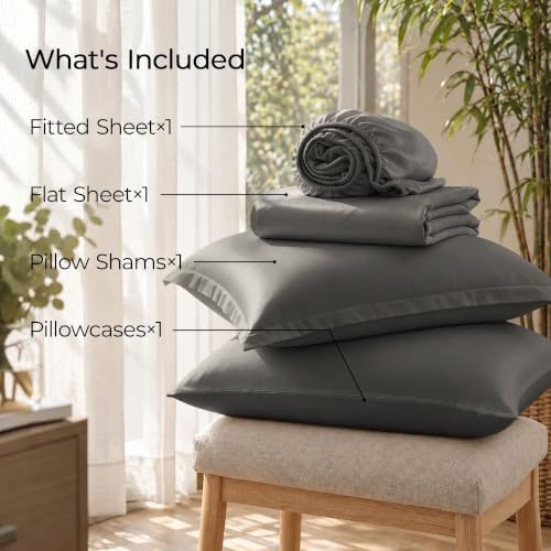 4 Piece Twin Sheets Set, Rayon Derived from Bamboo - Image 6