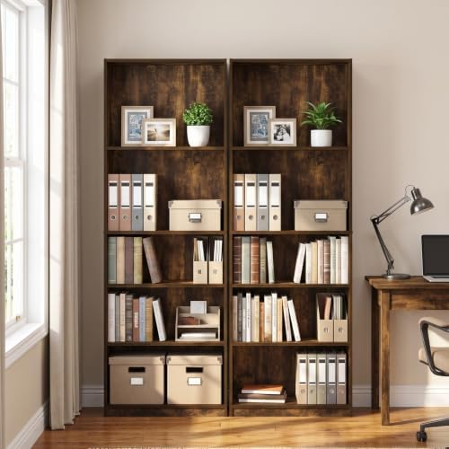 Furinno Jaya 5-Tier Book Shelf by Furinno-FitsYourSpaceFitsYourBudget