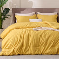 Bedsure Yellow Full Size Comforter Set, Soft Cationic Dyed Bed Set 3 Pcs by BEDSURE