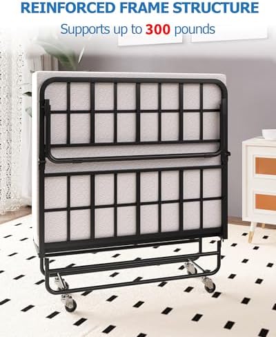 Ferlizer Folding Bed with Mattress 31" – Space-Saving Guest Cot - Image 4