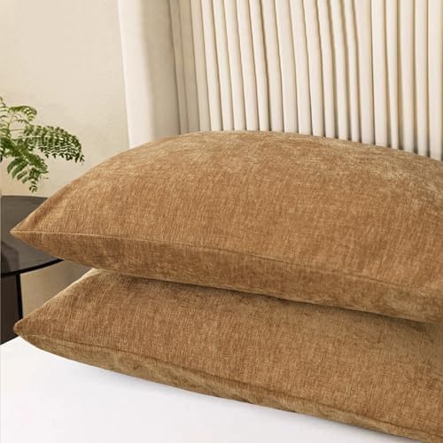 CaliTime Decorative Throw Pillow Covers 26 X 20 Inches Apricot Brown - Image 3