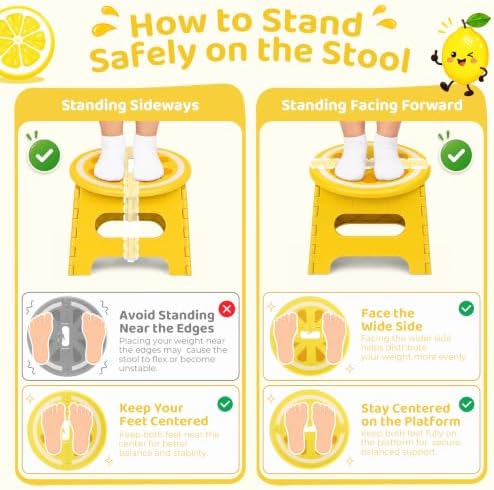 Delxo 9 Inch Kids Step Stool, 300 Lbs Folding Step Stool - Image 4