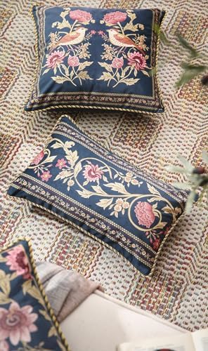 patdrea Designer Velvet Vintage Lumbar Pillow Cover - Image 5