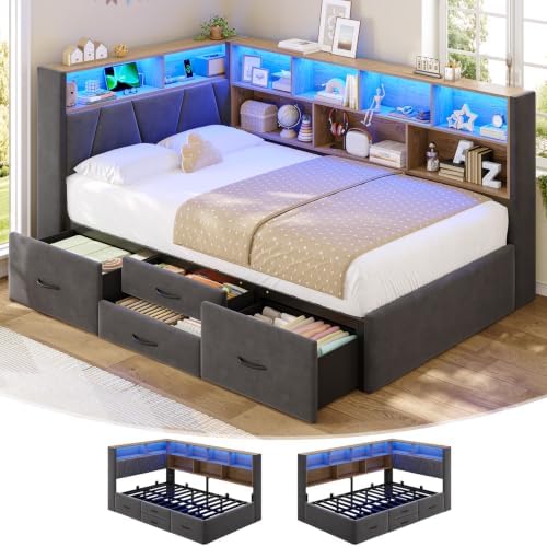 AOGLLATI Twin Corner Bed Frame by AOGLLATI