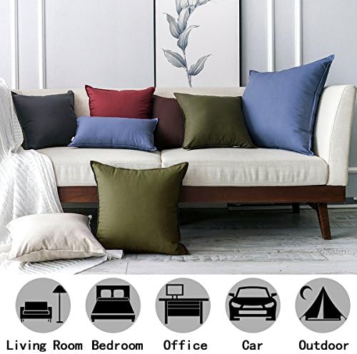 Jeanerlor Decorative Cotton Linen Chair Throw Pillow Case, Sofa Durable Classy - Image 2