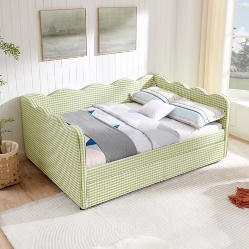 KEIKI Full Size Upholstery Gingham Daybed - Image 6