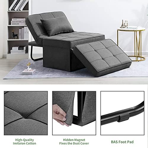 Sofa Bed, Dark Grey - Image 4