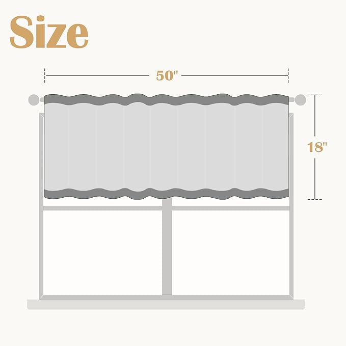 jinchan Tie Up Linen Textured Striped Tie Curtain - Image 3