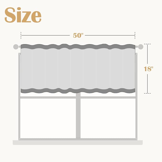 jinchan Tie Up Linen Textured Striped Bow Tie Curtain - Image 3