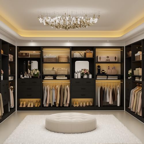 Unikito 61" Closet System, Heavy Duty Wood Closet Organizer - Image 6