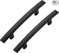 10 Pack Cabinet Handles 3" Hole Center - Curved Cabinet Pulls Black Drawer Pulls for Kitchen Cupboard Solid Hardware for Dresser Drawer Arch Hardware