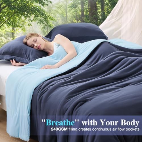 MUXHOMO Cooling Comforter King Size, 3-Piece Reversible Bed Set - Image 6