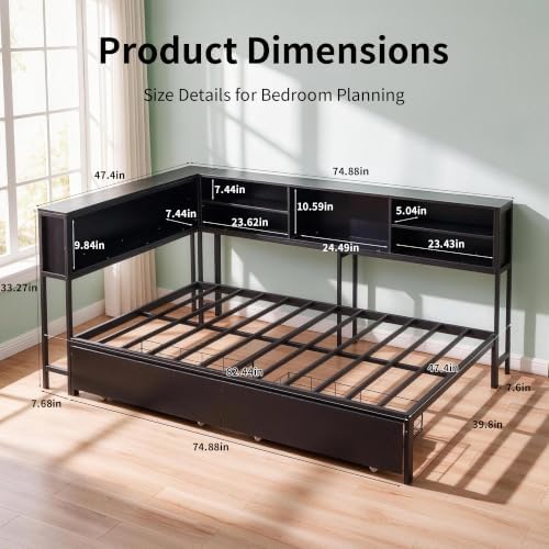 Bellemave Twin Corner Bed Frame - Image 2