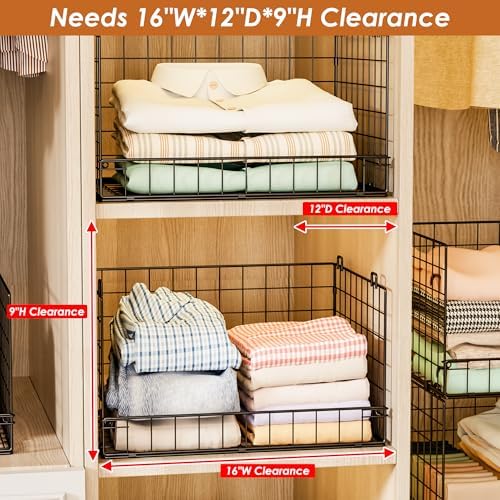 Yociyoga 4-Tier Stackable Closet Organizers and Storage Shelves, Foldable - Image 3