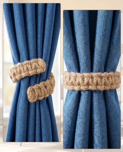 6 Pack Curtain Tiebacks, Boho Outdoor Tie Backs - Image 7