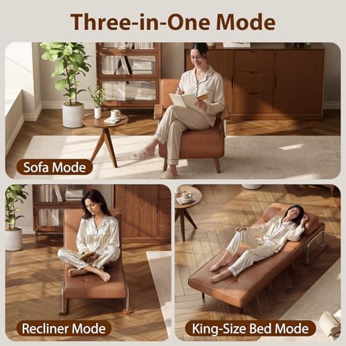 32-Inch Sleeper Chair Bed, 3-in-1 Convertible Sofa Bed, Chair Bed Sleeper - Image 5