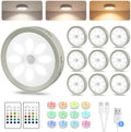 10-PACK Led Puck lights Closet Lights Motion Sensor Cabinet Lights Grey by Unknown