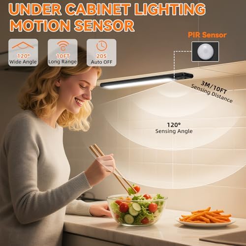 Under Cabinet Lighting Wireless, 15inch Motion Sensor Light - Image 2