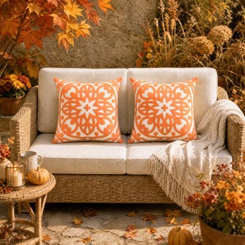Alysheer Boho Embroidered Throw Pillow Cover 18"x 18" - Image 4