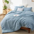 Bedsure Storm Blue Twin Comforter Set, College Dorm Room Essentials 2 Pcs by BEDSURE