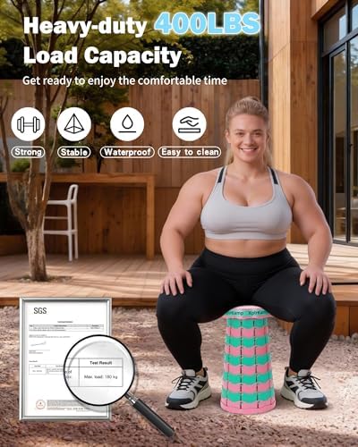 Folding Collapsible Stool Chair Portable Camp Seat - Image 3