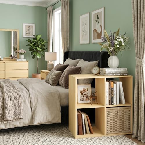 4 Cube Shelf with Anti-Tipping Kits, Reversible Open Back Bookcase - Image 5