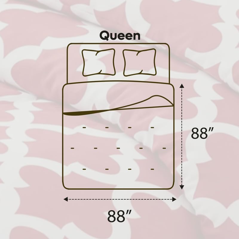 Utopia Bedding 3 Pc Queen Comforter Set, Printed Comforter - Image 2