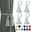 BEL AVENIR 4 Pack Handmade Rope Tassel Curtain Tiebacks by BELAVENIR