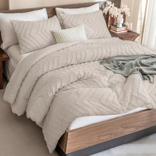 Andency Linen Comforter Set Full Size, 3 Pieces Soft Bedding Set by Andency