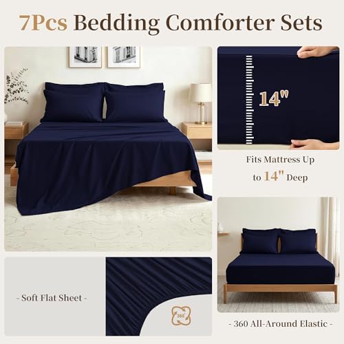 Oversized Queen Comforter Set 7 Pieces - Image 4