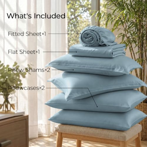 6 Piece Queen Sheet Set, Rayon Derived from Bamboo - Image 7