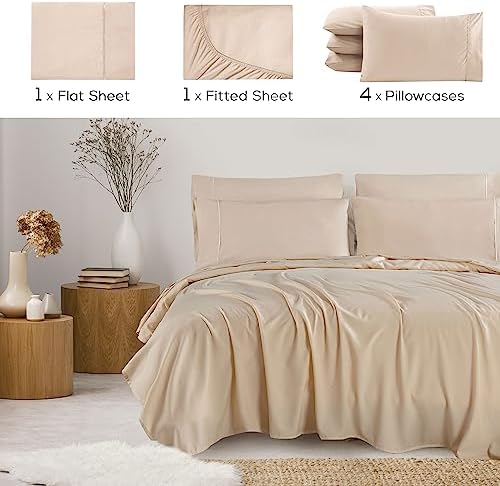 Mueller Ultratemp Bed Sheets Set, Super Soft, 6 Piece California King Sheet Sets - Image 2