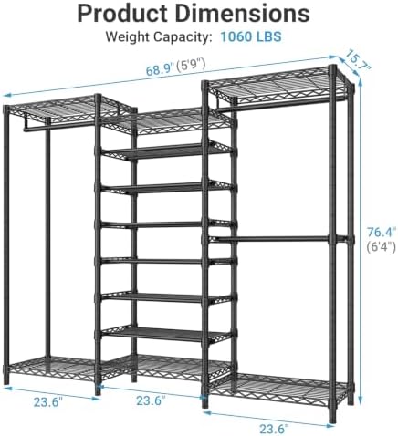 VIPEK S3 Heavy Duty Garment Rack - Image 5