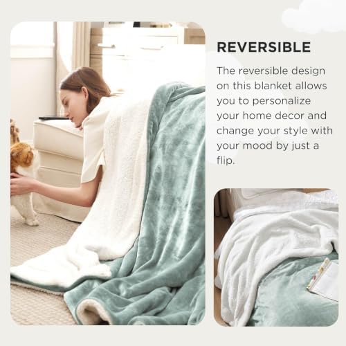 Bedsure GentleSoft Sherpa Fleece Cal King Blankets - Image 6