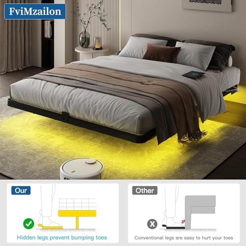Full Size Floating Platform Bed Frame - Image 4