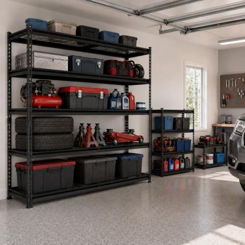 GH 5000LBS Garage Shelving for Warehouse, 5 Tier Heavy Duty Shelving - Image 2