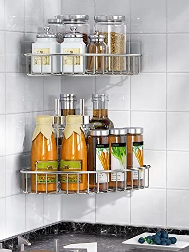 SMARTAKE 2-Pack Corner Shower Caddy, SUS304 Stainless Steel - Image 6