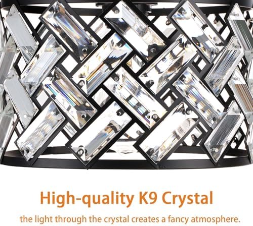 FRIDEKO HOME Crystal Light Fixture Ceiling Mount - Image 2