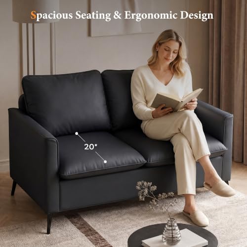 TYBOATLE Leather Loveseat Sofa and Accent Chair Set - Image 6